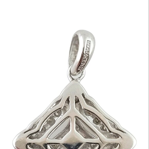 Vintage 14K White Gold Diamond Kite Shape Pendant #14983 - Picture 6 of 9